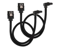 Corsair Premium 30cm sleeved 2szt (kątowe) Czarne - 739223 - zdjęcie 1